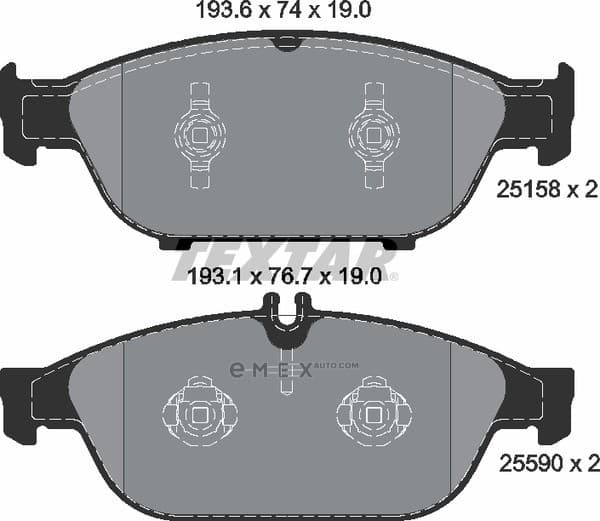 OEM BRAKE PAD FRT-E(C207) 2515803