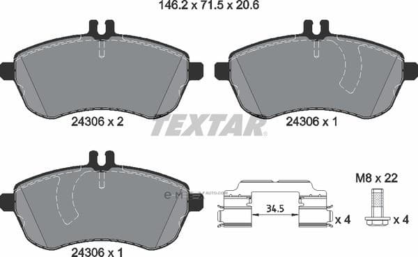 OEM SHOE KIT, DRUM BRAKE 2430601