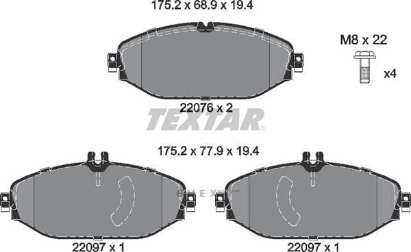 OEM PAD KIT, DISC BRAKE 2207601