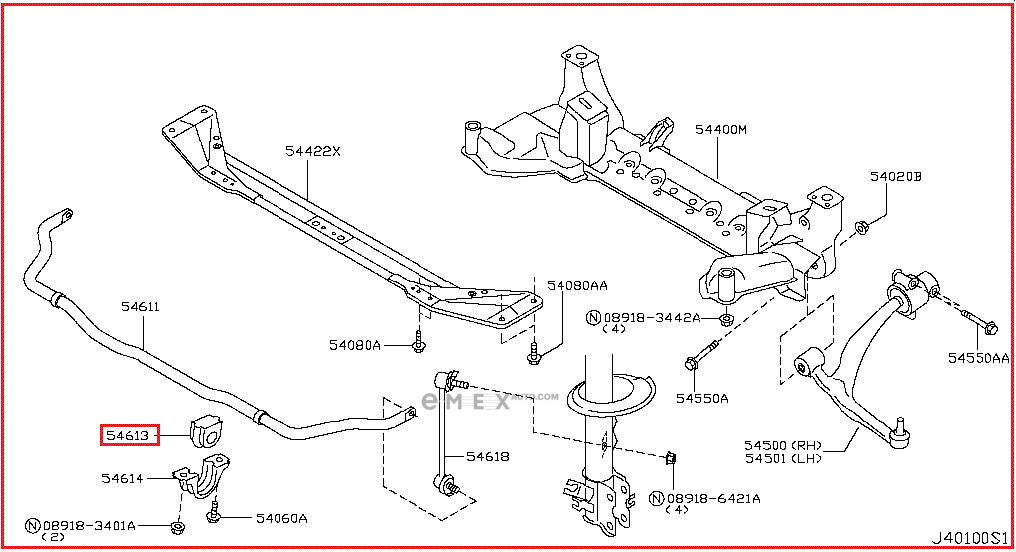 OEM BUSH STABILIZER 54613CG006