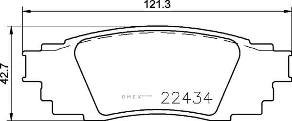 OEM PAD KIT, DISC BRAKE NP1112