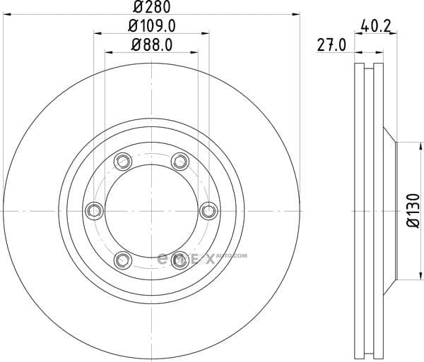 OEM BR DISC ROTOR-FR (COATED) ND4002K