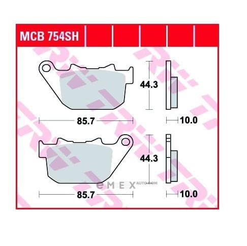 OEM PAD KIT, DISC BRAKE MCB754SH