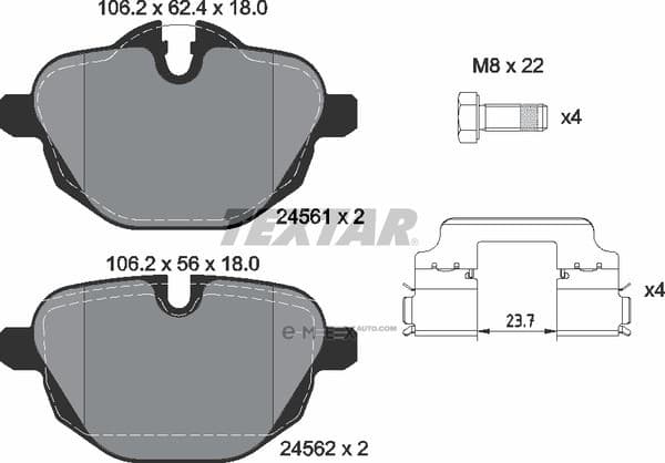 OEM PAD KIT, DISC BRAKE 2456101