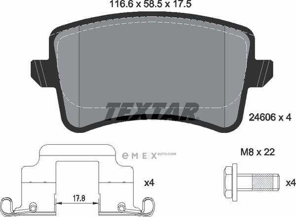 OEM PAD KIT, DISC BRAKE 2460602