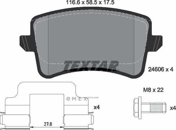 OEM PAD KIT, DISC BRAKE 2460601