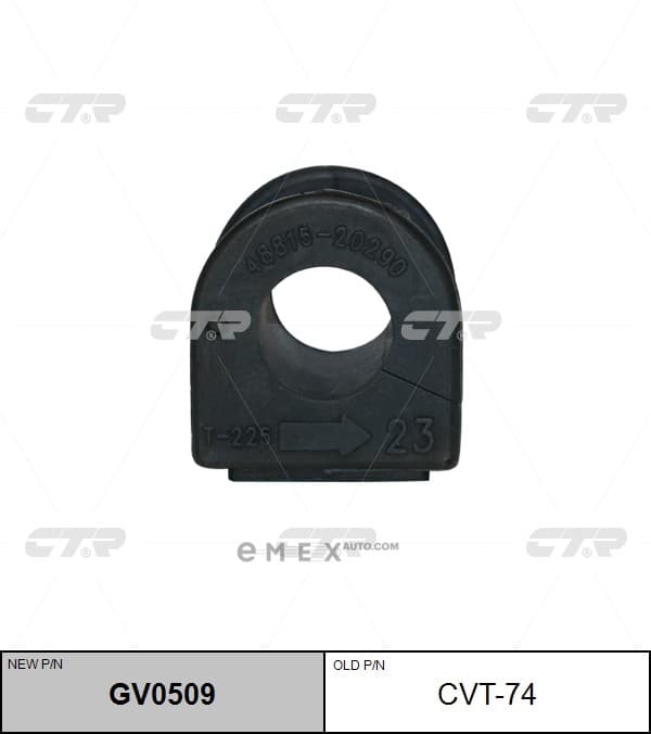 OEM BUSH FRT STABILIZER BAR CVT74