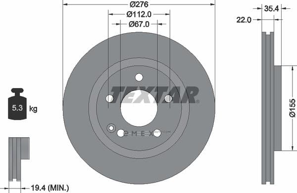 OEM BRAKE DISK FRT-A(W168) 92099603