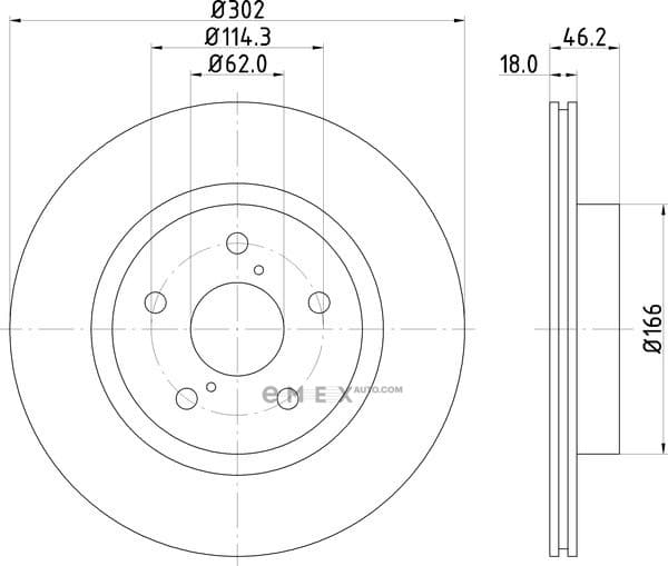 OEM BR DISC FRONT AXLE(COATED) ND1076K