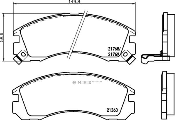 OEM PAD KIT, DISC BRAKE NP3001