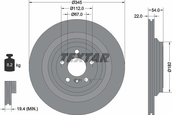 OEM BRAKE ROTOR 92284003