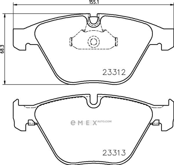 OEM PAD KIT, DISC BRAKE MDB3106