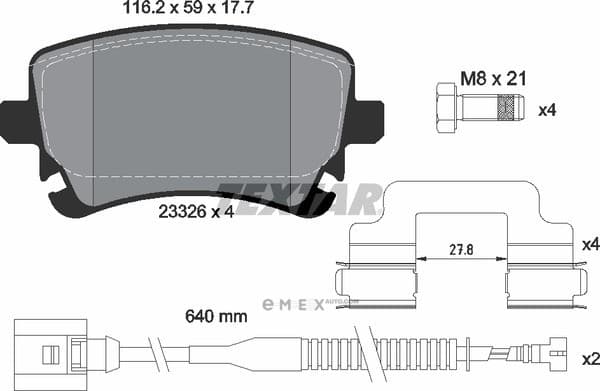 OEM BRAKE PAD SET REAR/PHAETON 2332603