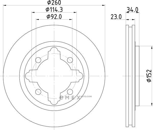 OEM BRAKE ROTOR ND8018K