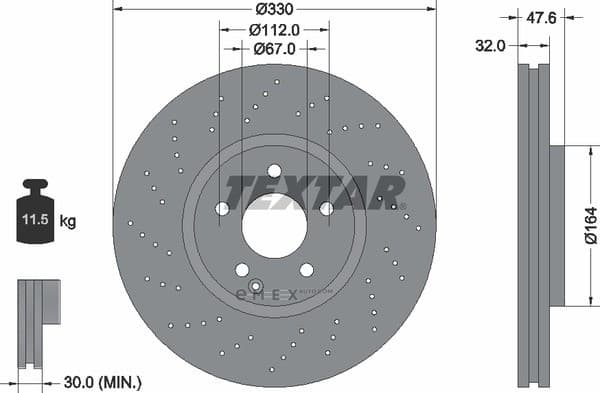 OEM BRAKE ROTOR 92124100