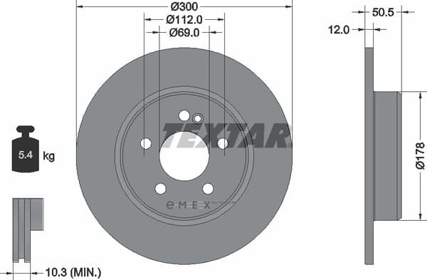 OEM BRAKE DISC REAR-C(W205) 92331505