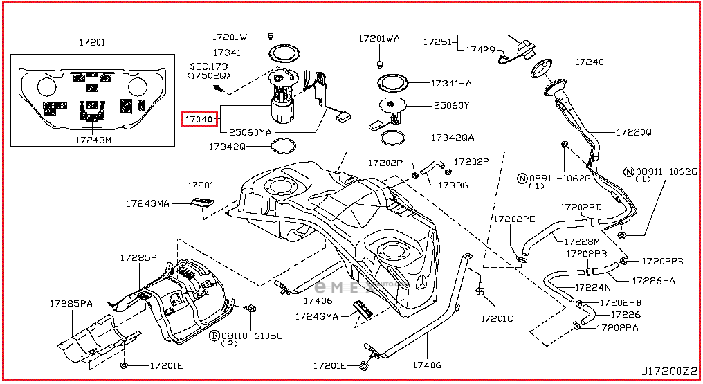 OEM FUEL PUMP ASSY 170401CA0D