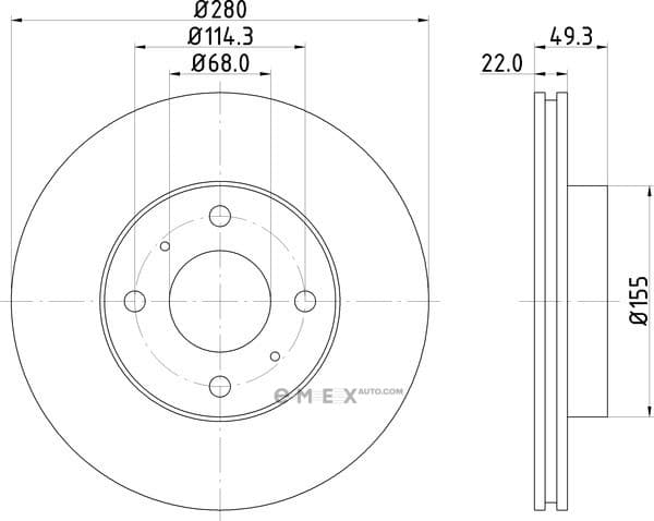 OEM BRAKE ROTOR ND2023K