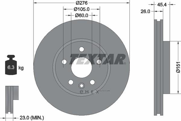 OEM BRAKE ROTOR 92277103