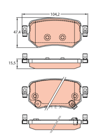 OEM PAD KIT, DISC BRAKE GDB3632