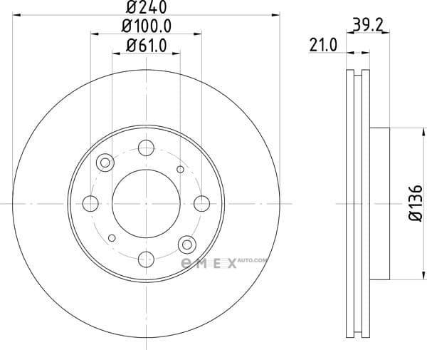 OEM BRAKE ROTOR ND8022