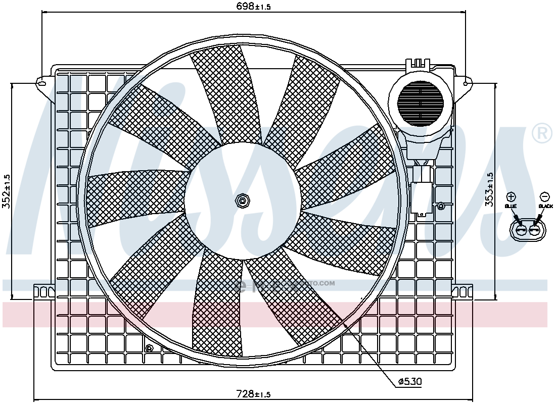 OEM BLOWER MOTOR WITH SHROUD 85401