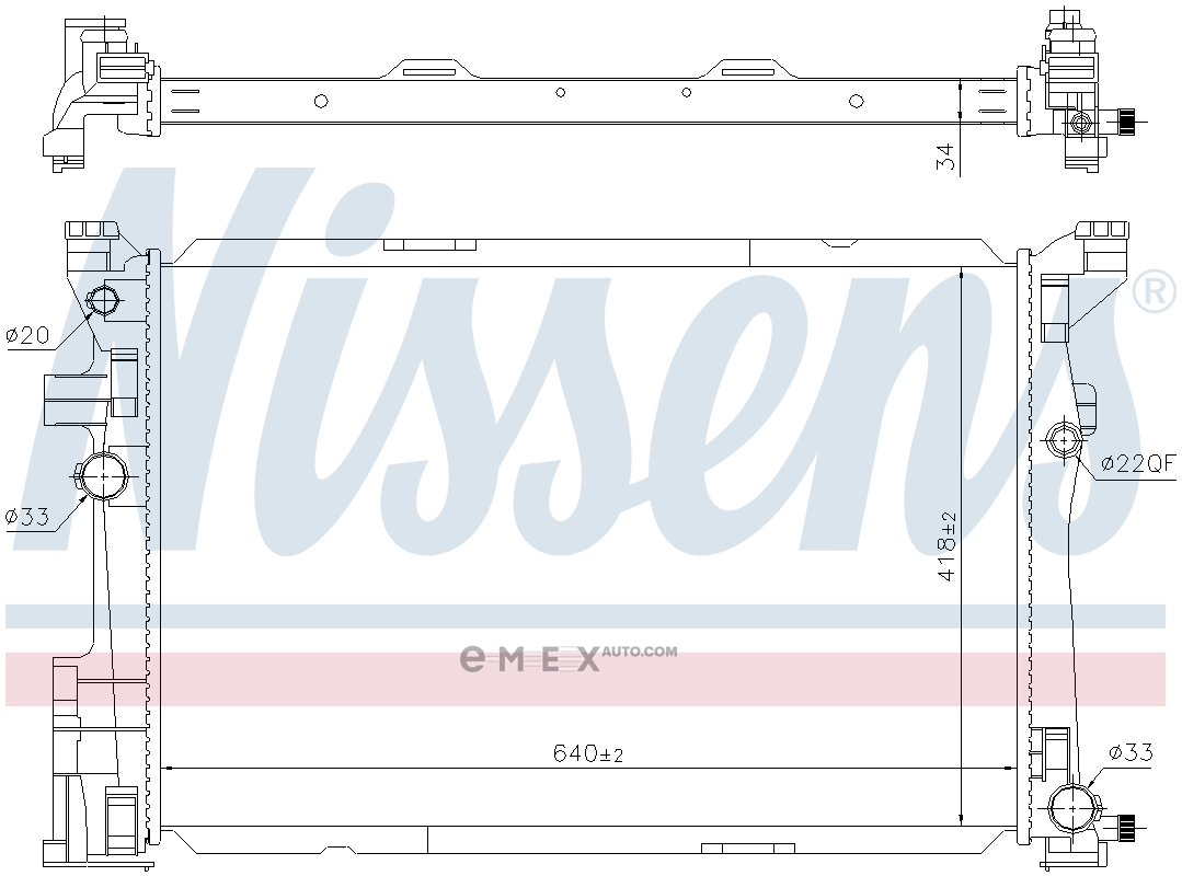 OEM RADIATOR ASSY, A/C 67187