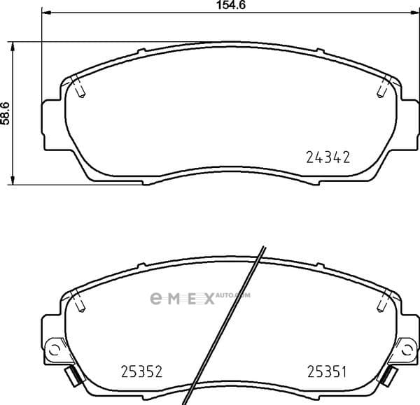 OEM PAD KIT, DISC BRAKE NP8011