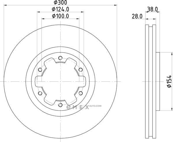 OEM BR DISC ROTOR-FR (COATED) ND2026K