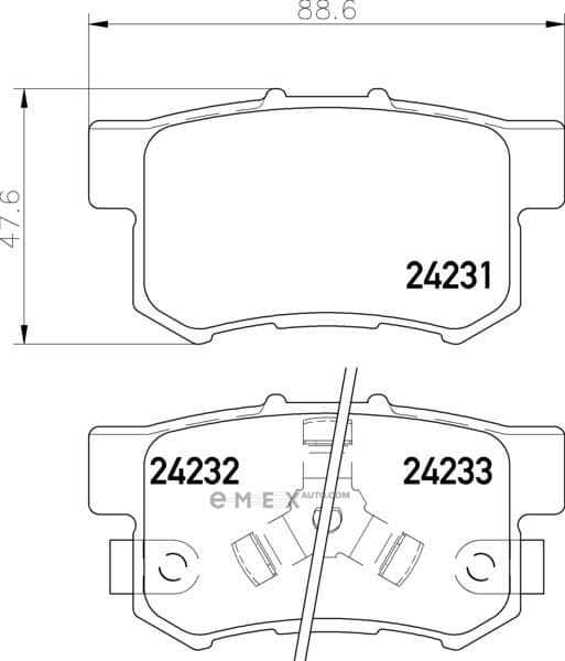 OEM PAD KIT, DISC BRAKE NP8037