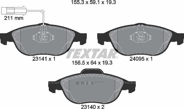 OEM PAD KIT, DISC BRAKE 2314101