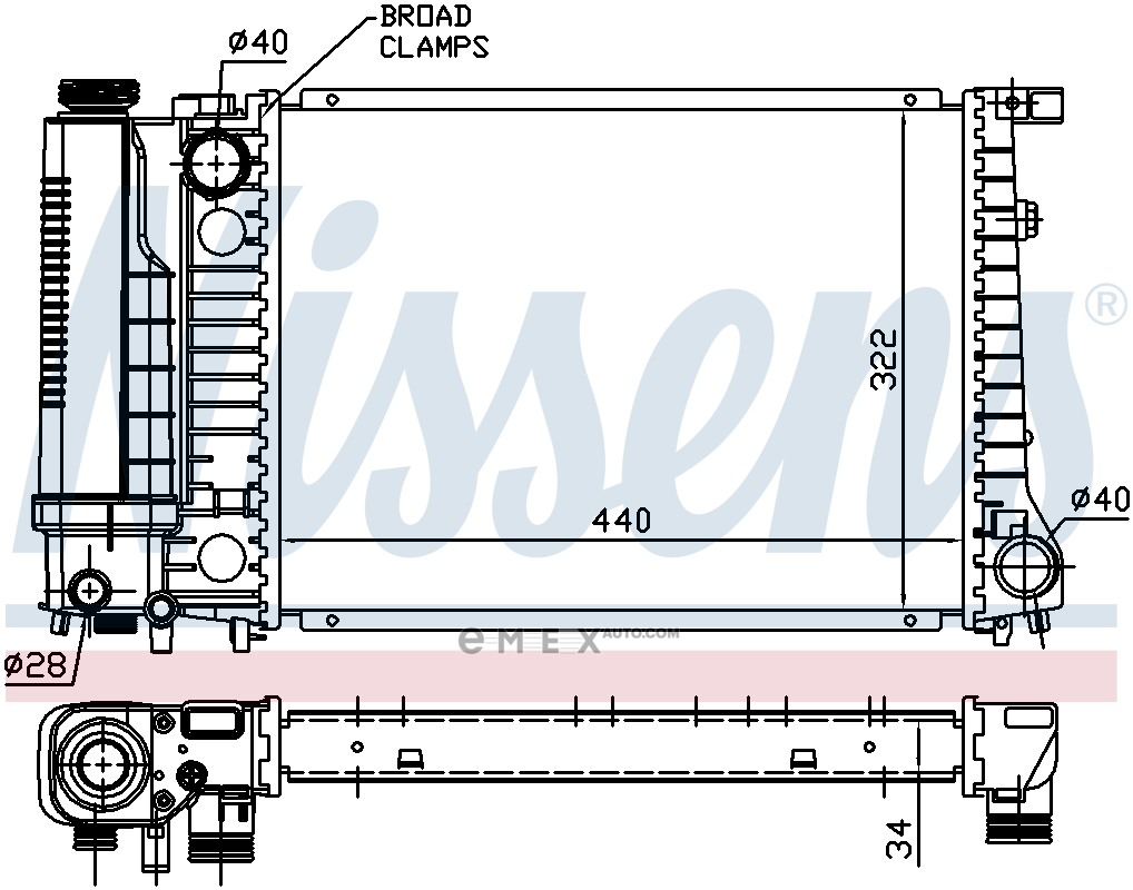 OEM RADIATOR E34/E36 60735A