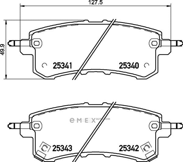 OEM PAD KIT, DISC BRAKE NP2019