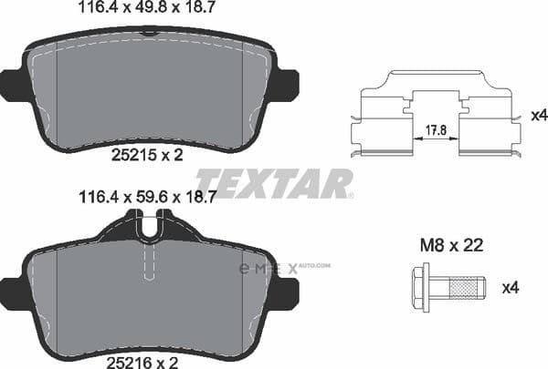 OEM PAD KIT, DISC BRAKE 2521502