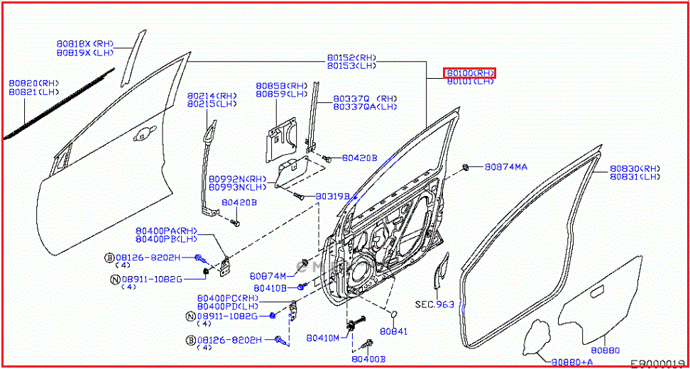 OEM DOOR ASSY H01009U0M0