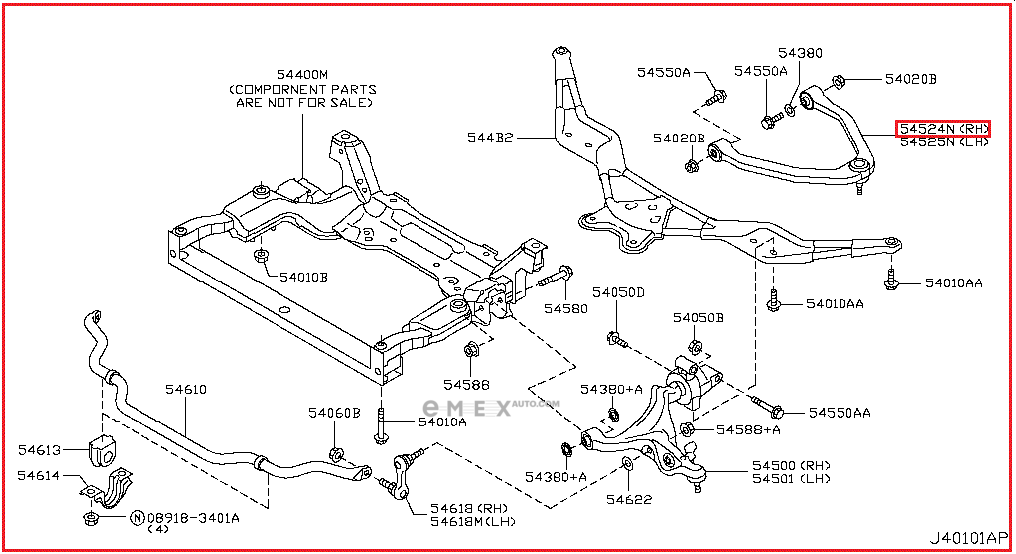 OEM ARM ASSY, SUSPENSION 545241MA0A