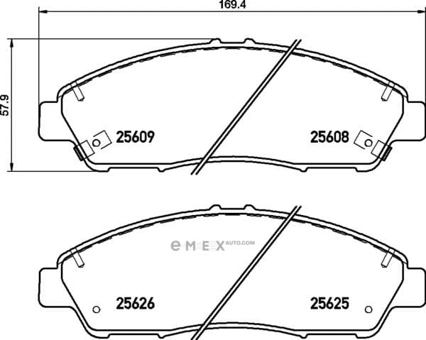 OEM BRAKE PAD MDB3309