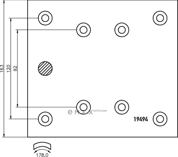 OEM BRAKE LINING SET 1949402