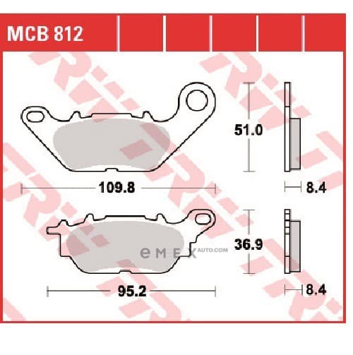 OEM PAD KIT, DISC BRAKE MCB812