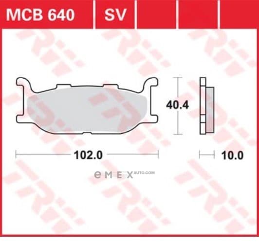 OEM PAD KIT, DISC BRAKE MCB640SV