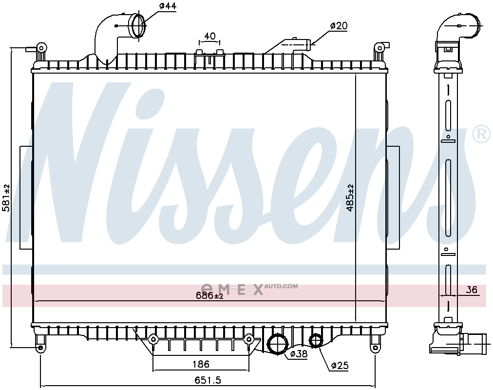 OEM RADIATOR ASSY, ENGINE COOLANT 64330