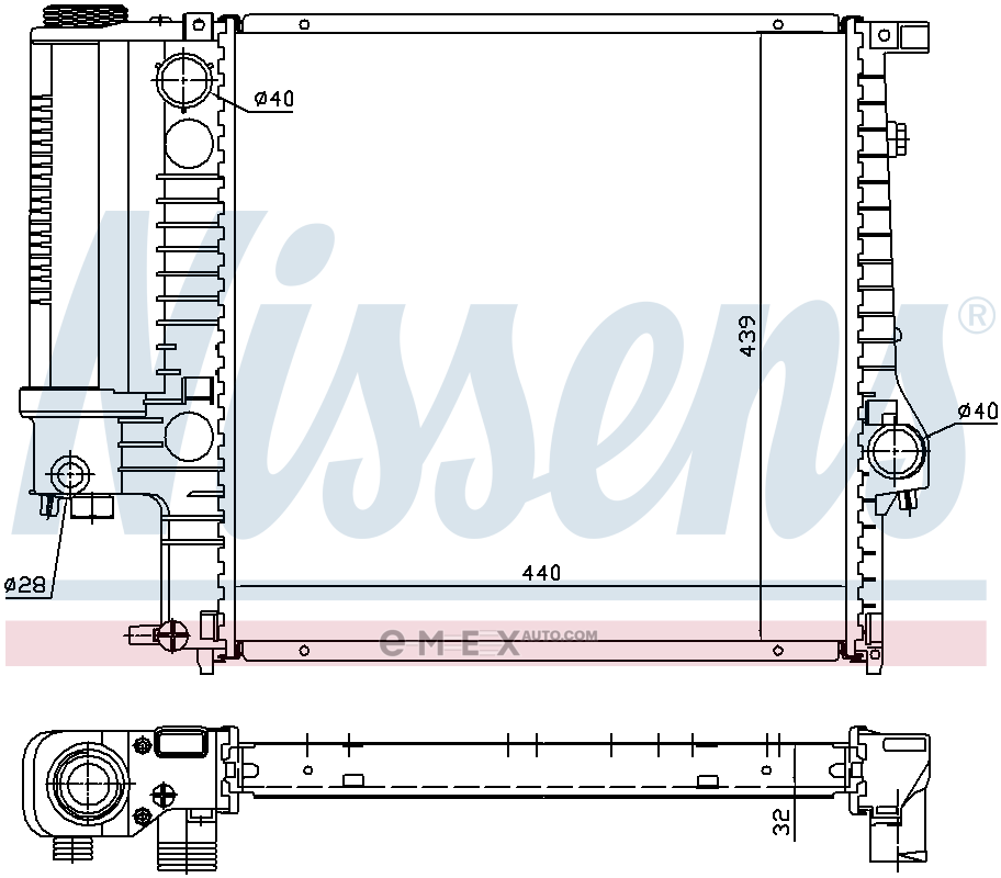 OEM RADIATOR ASSY, ENGINE COOLANT 60623