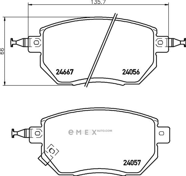 OEM BRAKE-PADS MDB2387