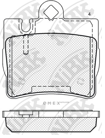 OEM PAD KIT, DISC BRAKE PN0200W