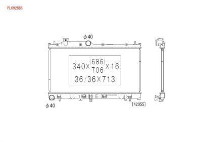 OEM RADIATOR ASSY, A/C PL092885