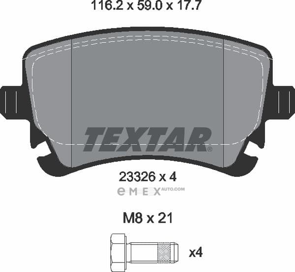 OEM PAD KIT, DISC BRAKE 2332611