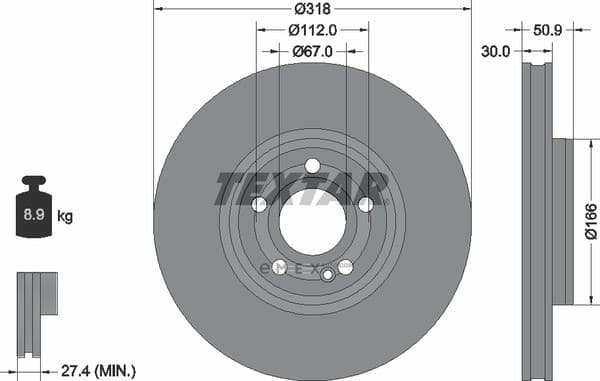 OEM BRAKE DISC FRT-A(V177) 92316705