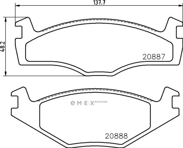 OEM BRAKE-PADS MDB1267