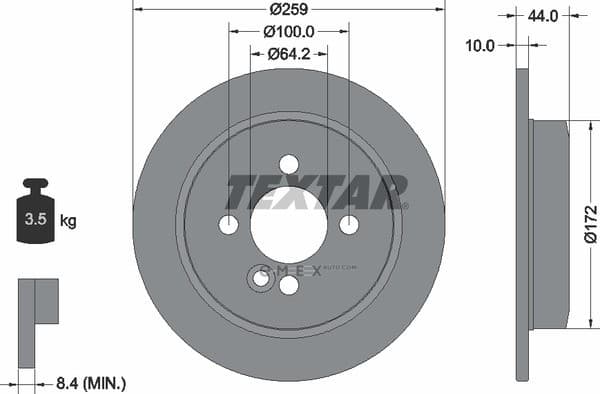 OEM BRAKE DISC/MINI COOPER-R50 92175003