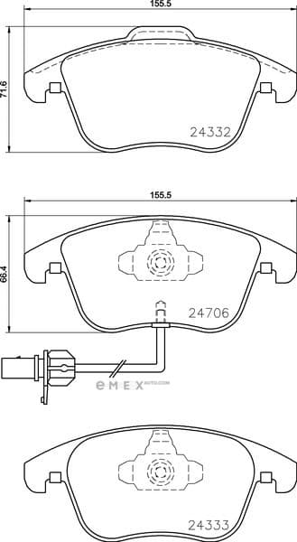 OEM BRAKE PAD FRONT MDB2952